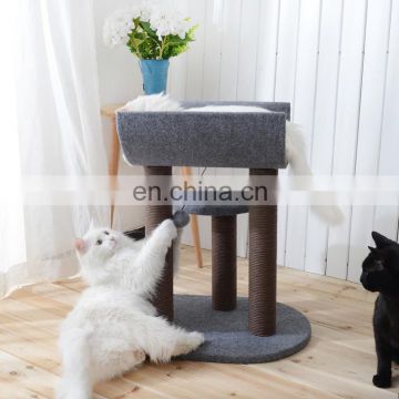 Low price simple and durable small cat climbing frame sisal cat scratching tree for claws grinding