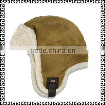 2016 Real Lamb Fur Earflap Hat/Women's Hat/Wool Felt hat
