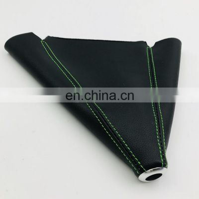Car Universal PVC leather Green stitct gear shift boot cover