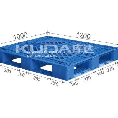 low cost distrubution pallet  1210G WGTZ PLASTIC PALLET（BUILT-IN STEEL TUBE）from china
