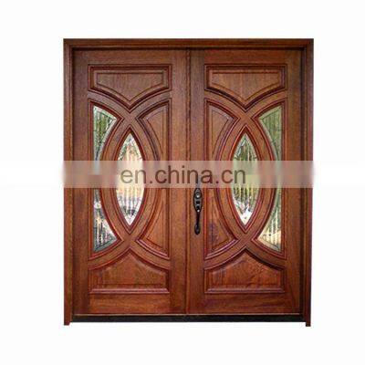 solid wood doors exterior teak wooden double main front door designs
