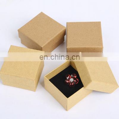 MOQ 100pcs recycle kraft paper earring packaging Box in stock ,jewelry packaging box