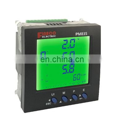 PM835 96*96mm ac digital voltage panel meter uesd for energy monitor electric power meter rs485