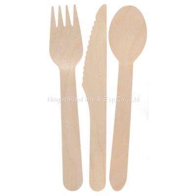 Eco-Friendly Biodegradable Degradable Birch Wooden Knife Spoon Fork Cutlery (400/Case)