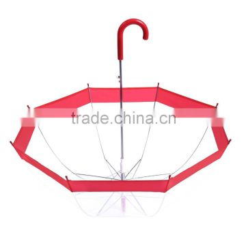 wholesale plastic handle poe custom clear umbrella