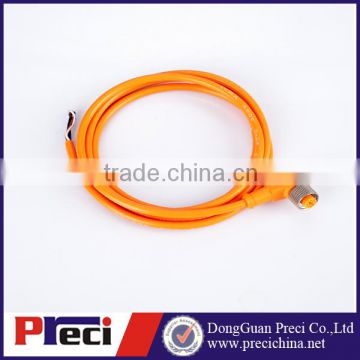 M12 5pin 90 degree assemble connector cable gland