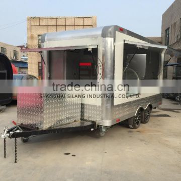 SILANG SL-6S White biaxial food truck multi-function mobile food trailer used food trucks