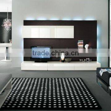 Wall Unit Modern Design Black & White