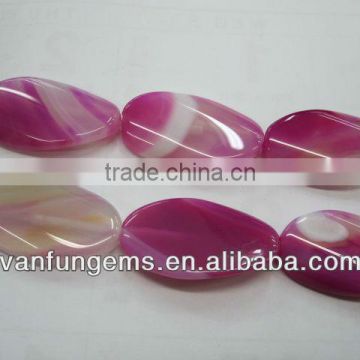 dyed purple agate oval
