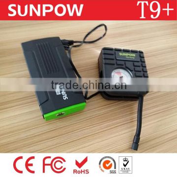 SUNPOW T9 portable jump starter with air compressor