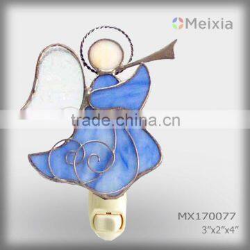 MX170077 wholesale stained glass christmas angel night light