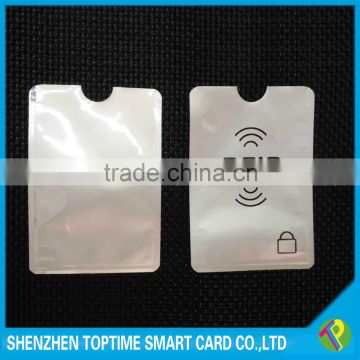 Soft silver Aluminum foil RFID card holder