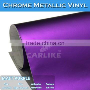 Auto Accessories Decoratoin Metallic Matte Purple Chrome Vinyl Roll