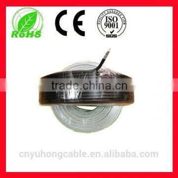 low loss 75Ohm rg-6u siamese cable for cctv camera