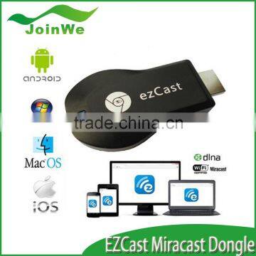 2015 New arrival easy use ezcast HD1080P wifi miracast tv dongle without apk and device upgrade from EZcast