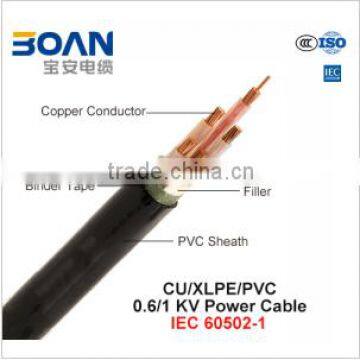 0.6/1 Kv Power Cable, Cu/XLPE/PVC (IEC 60502-1)