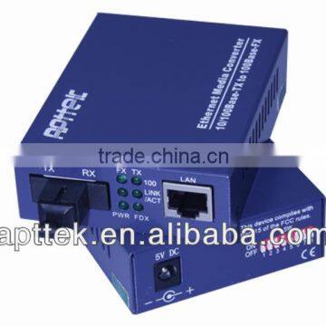 10/100Mbps Single Mode Optical Ethernet Fiber Media Converter