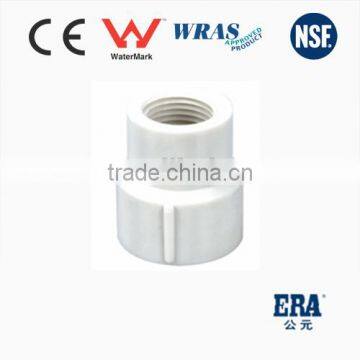 white cheap made in china pvc fittings Female thread reducing coupling F/F