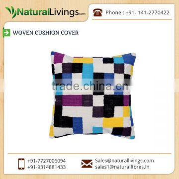 Stylish 100% Cotton Made Square Cushion Cover