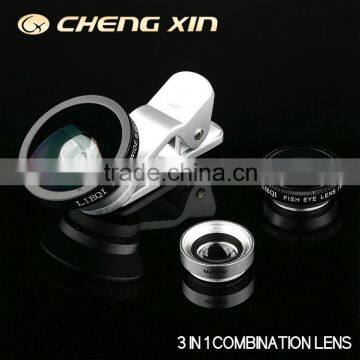 Full set Cell phone Lens 3 in 1 Clip-On Fish Eye Lens 180 degree Universal For i4 4s 5 6 fisheye lens                        
                                                Quality Choice