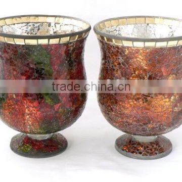 golden mosaic edge red mosaic plant pots