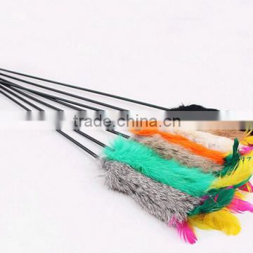 Feather Funny Cat Kitten Toy Tiggerling tickerling Tickle Stick Dangling Fur Toy