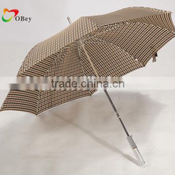 190T PG check fabric custom golf umbrella