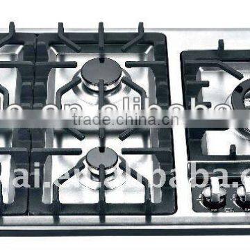 2013 Model Stainless Steel Panel 5 Burner Gas Stove