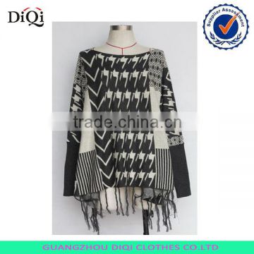 2016 houndstooth pattern women pullover plus size sweater