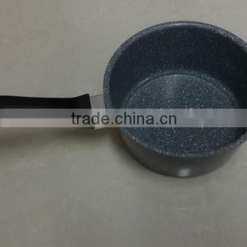 forged carbon steel saucepan with stone coating