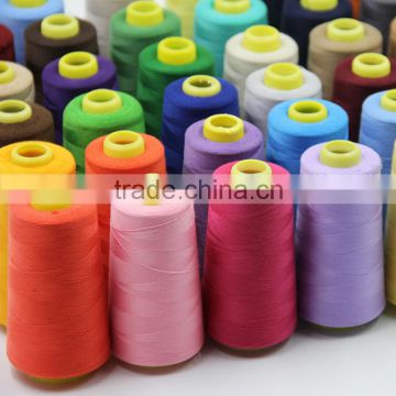 high quality and Dyed 100% Polyester Sewing Thread Yarn made in china