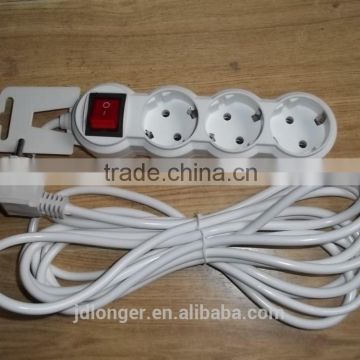 Electric socket with plug and switch 3 way hot SALE