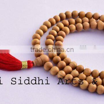 wooden prayer japa mala beads/rosary mala/sandalwood beads