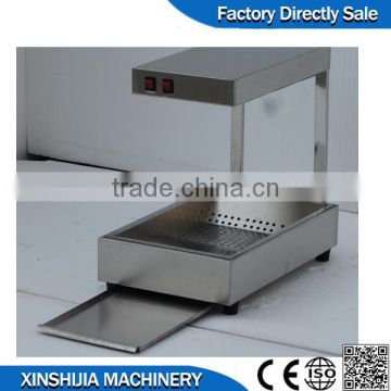 High quality stainless steel chip warming showcase