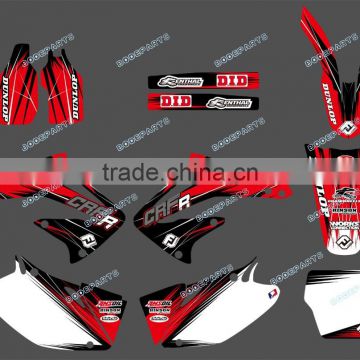 New Style TEAM GRAPHICS & BACKGROUNDS DECALS STICKERS Kits for HONDA CRF450 2002 2003 2004 (red fire DST 0174)