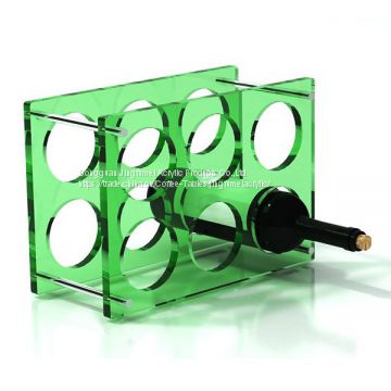 Latest Design Customized Size Bar Wine Rack Display Plexiglass Wine Bottle Holder Wine Rack