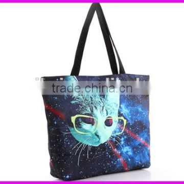 2014 top selling new designed advertisement digital printed canvas shopping bag