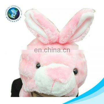 Fashion soft animal head hat plush panda hat cute rabbit animal cap