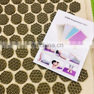 Back Neck Pain Relief Swedish Acupuncture Mat and Swedish Acupuncture Pillow in Set with top quality