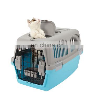 Portable  Pet Transport Cage Dog Flight Box  Pet Carrier Cage Include Bowl & Net Pad