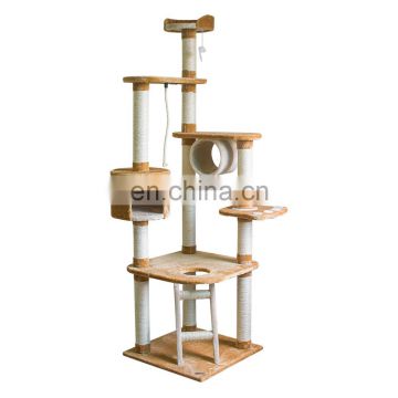 Diy Wood Floor To Ceiling Climbing Play Indoor Cat Tree Towers House Products For Large Cats