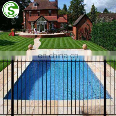 Easy to assemble steel black fencing panels for resort