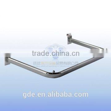 wholesale metal chrome display hangrail for slatwall
