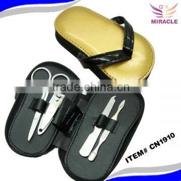 Stainless steel gold color shoe shape manicure sets