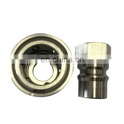 high quality non-valve stainless steel hydraulic quick coupling for Building Equipment
