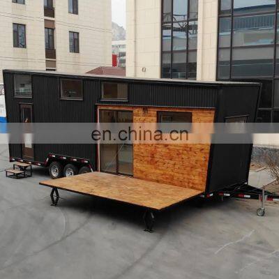 Mobile prefab container homes on wheels trailer home