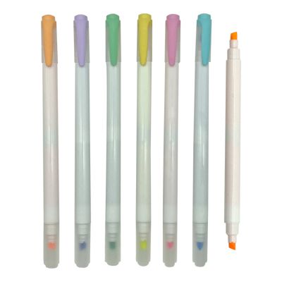 manufacturer kids stationery fluorescent bible highlighter pen colorful dual tips pastel highlighter marker pen set for school