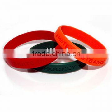 one-color silicone rubber bracelet for promotion