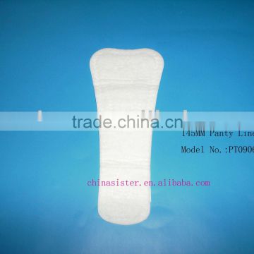 145mm panty liner,sanitary panty liner ,cottony panty liner.