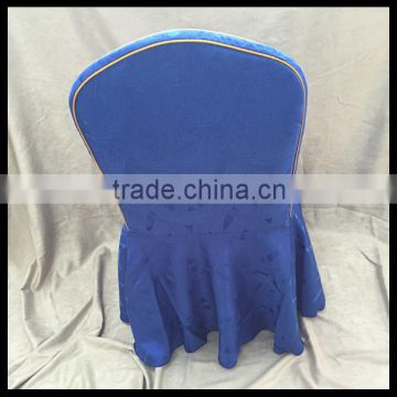hotel 100% polyester royal bule chair cover